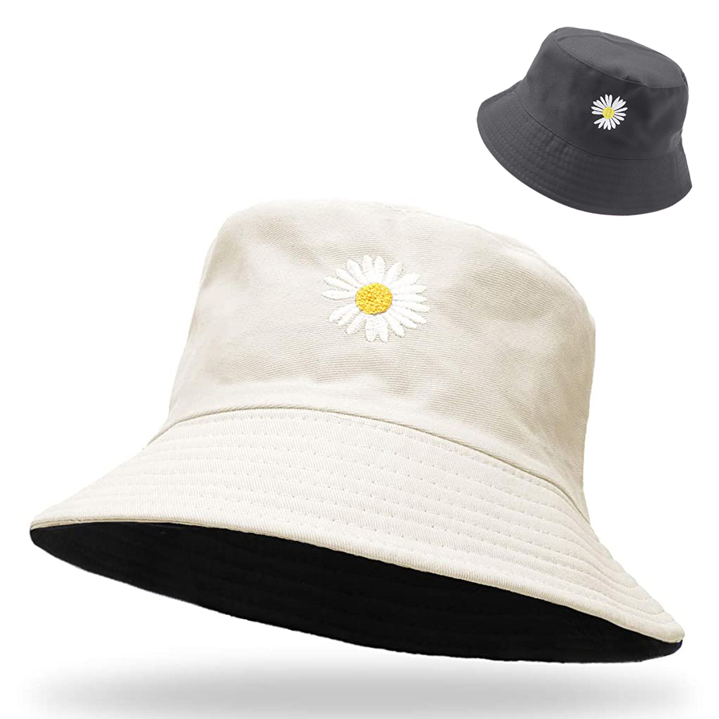 PALAY® Women Bucket Hat Foldable Cotton Sun Beach Hat Fisherman Hat Casual Outdoor Cap Lovely Bomber Hats for Women Men Boy Girl